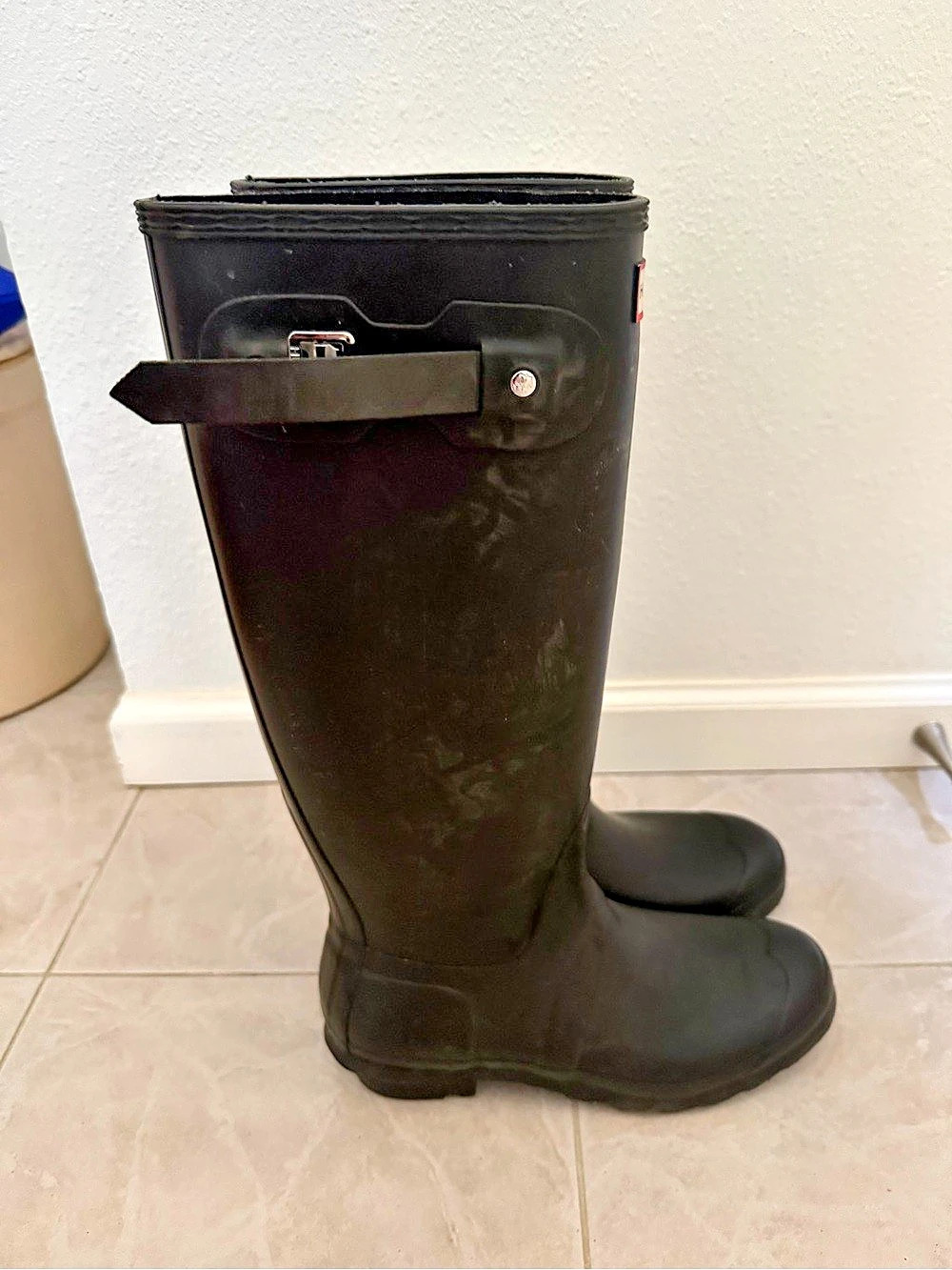 Hunter Original Tall Rain Boots Black US 9 - Picture 3 of 5